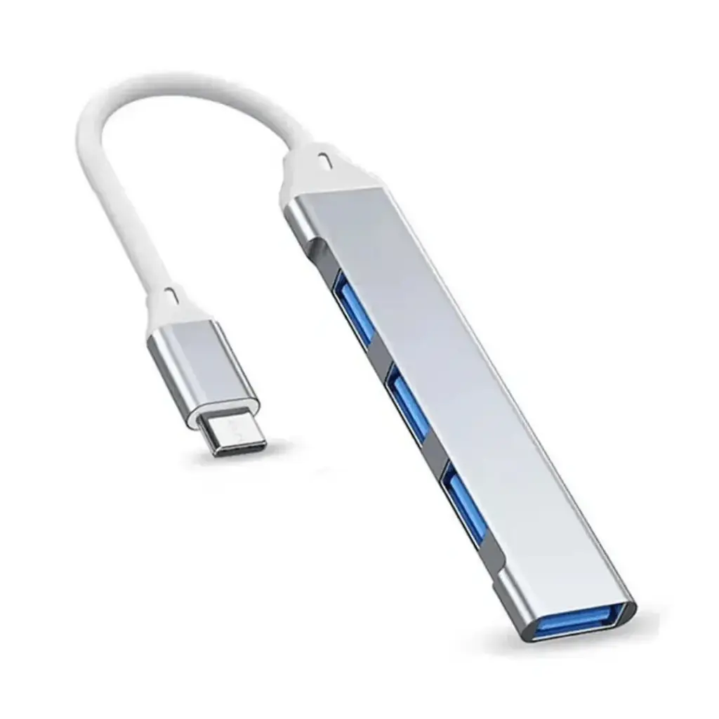 [LP0133042] Multipuerto USB Tipo-C 4 puertos HUB-TC/04 Plateado