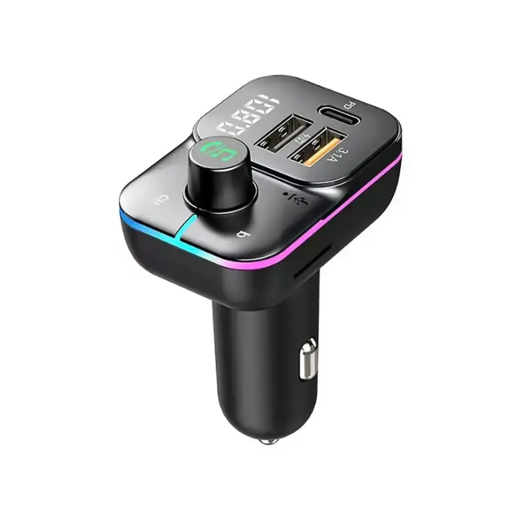 Adaptador Bluetooth Multifuncional para Carro Harvic PLBT-251 – Transmisor Inalámbrico y Manos Libres