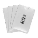 Protector Tarjeta Crédito Débito Antirobo RFID x 1 unidad (Plateado)