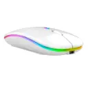 Mouse Inalámbrico Recargable Dual MS-51 (Blanco)