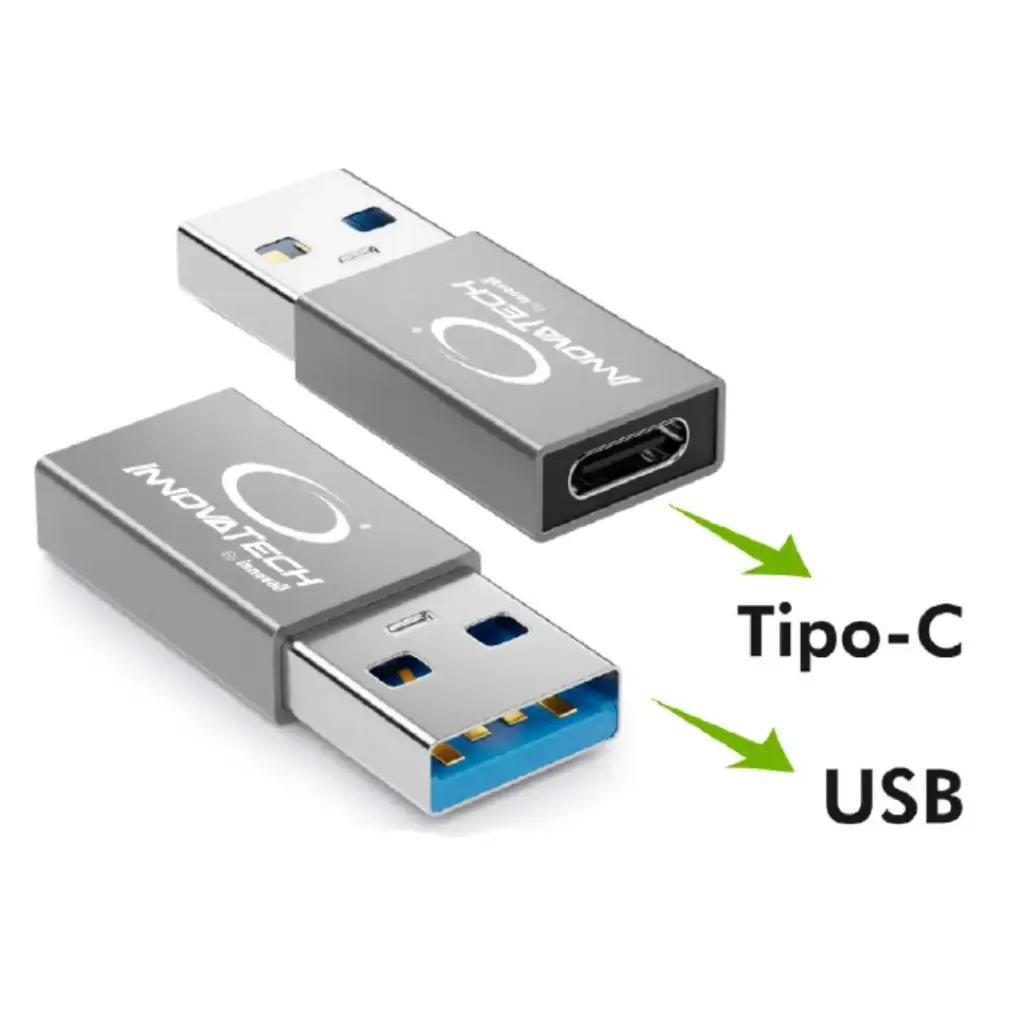 Adaptador OTG Tipo C hembra a USB macho 3.0 (Negro)
