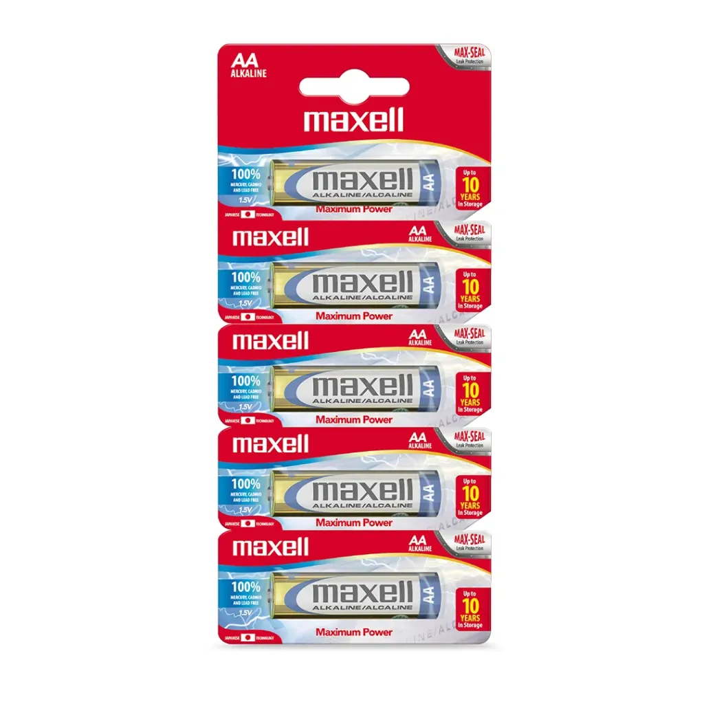 Blister Pila Bateria Alcalina Maxell AA x 5