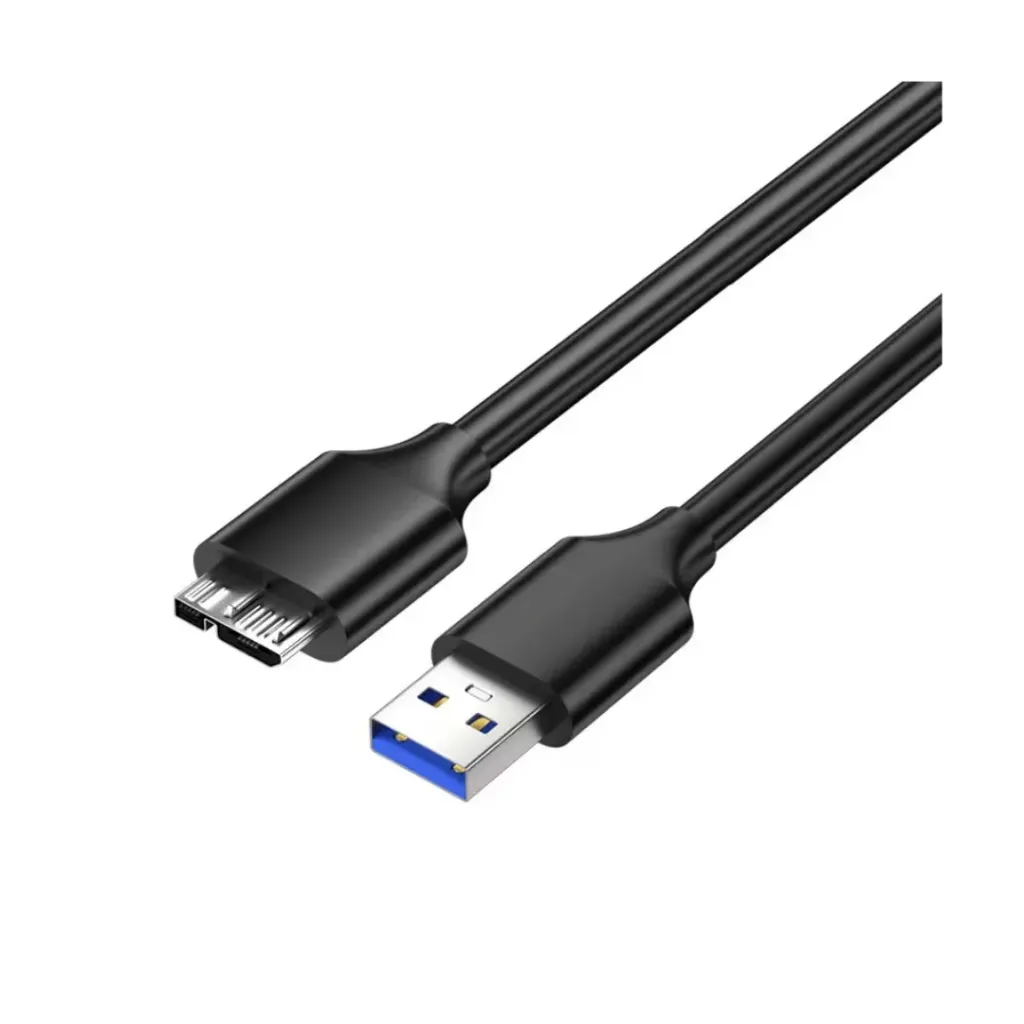 Cable para Disco Duro Externo USB 3.0 A a Micro-B – Sincronización y Alta Velocidad de 5 Gbps