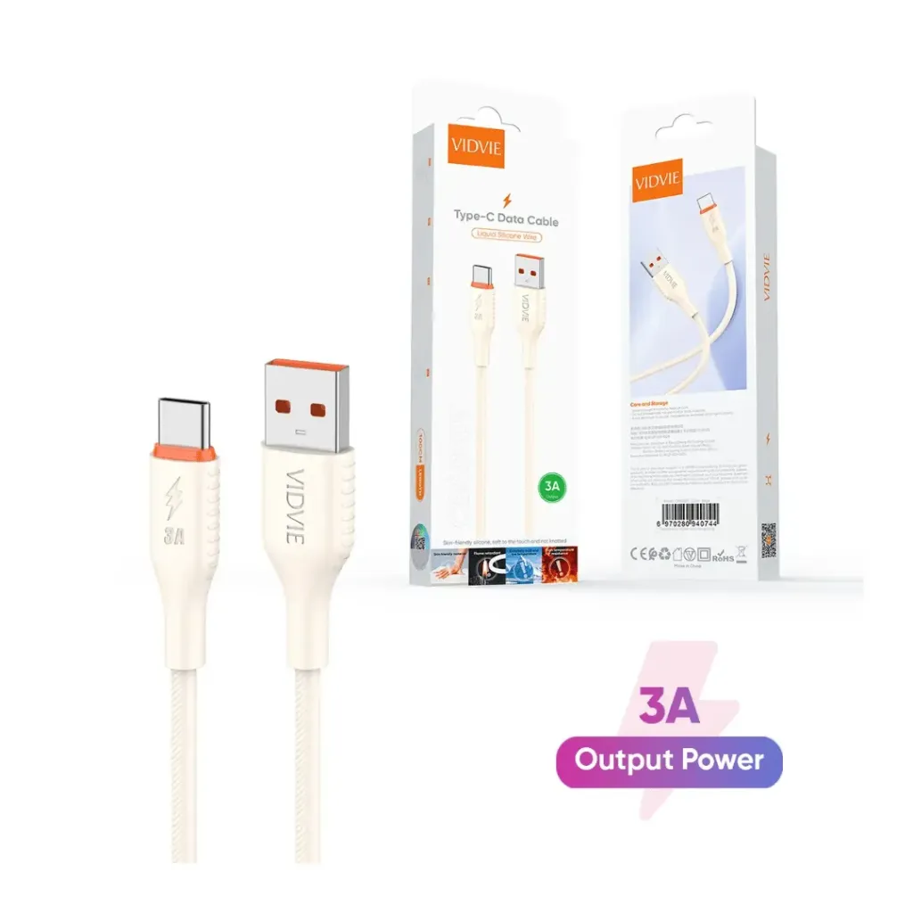 Cable Vidvie USB a Tipo C 3A CB4050T