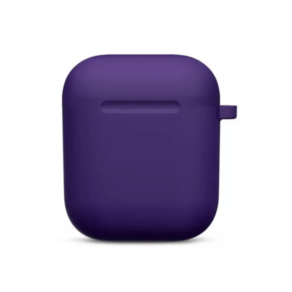 [LP1101023] Protector de Silicona para AirPods 1 y 2 – Funda Protectora de Impactos Color Morado