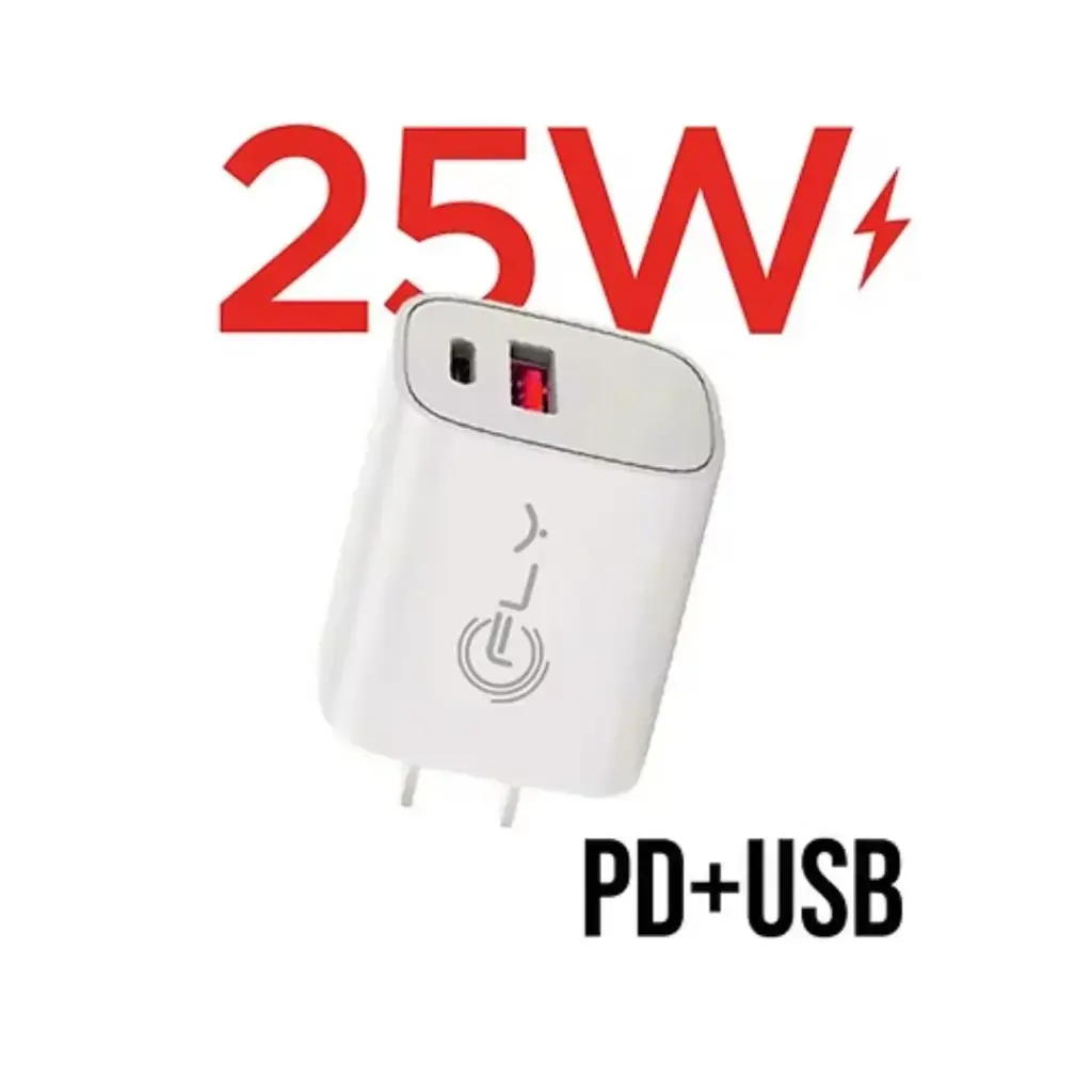 Adaptador de Corriente Doble Puerto 25W, Fly C-10