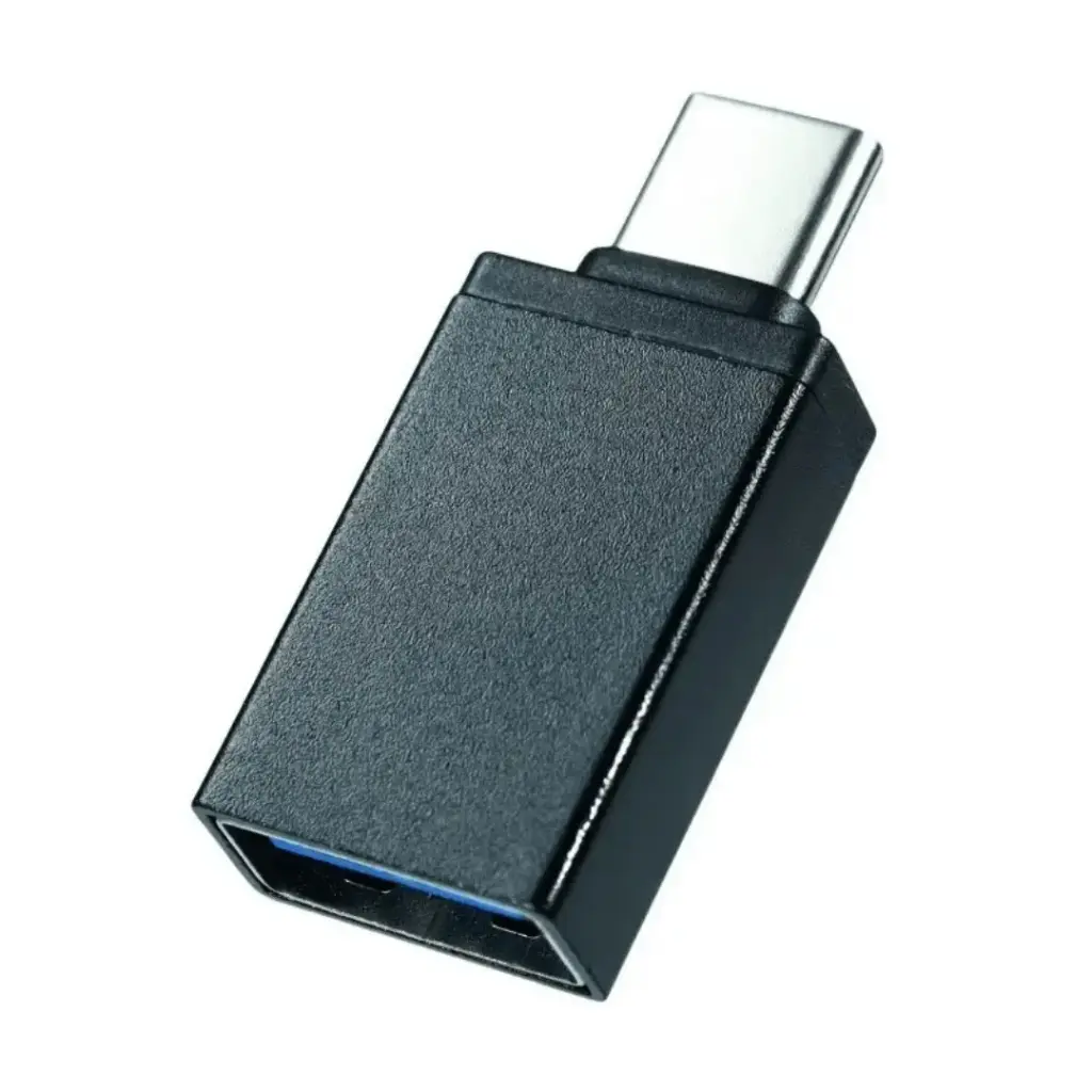 Adaptador OTG Tipo C macho a USB hembra (Negro)
