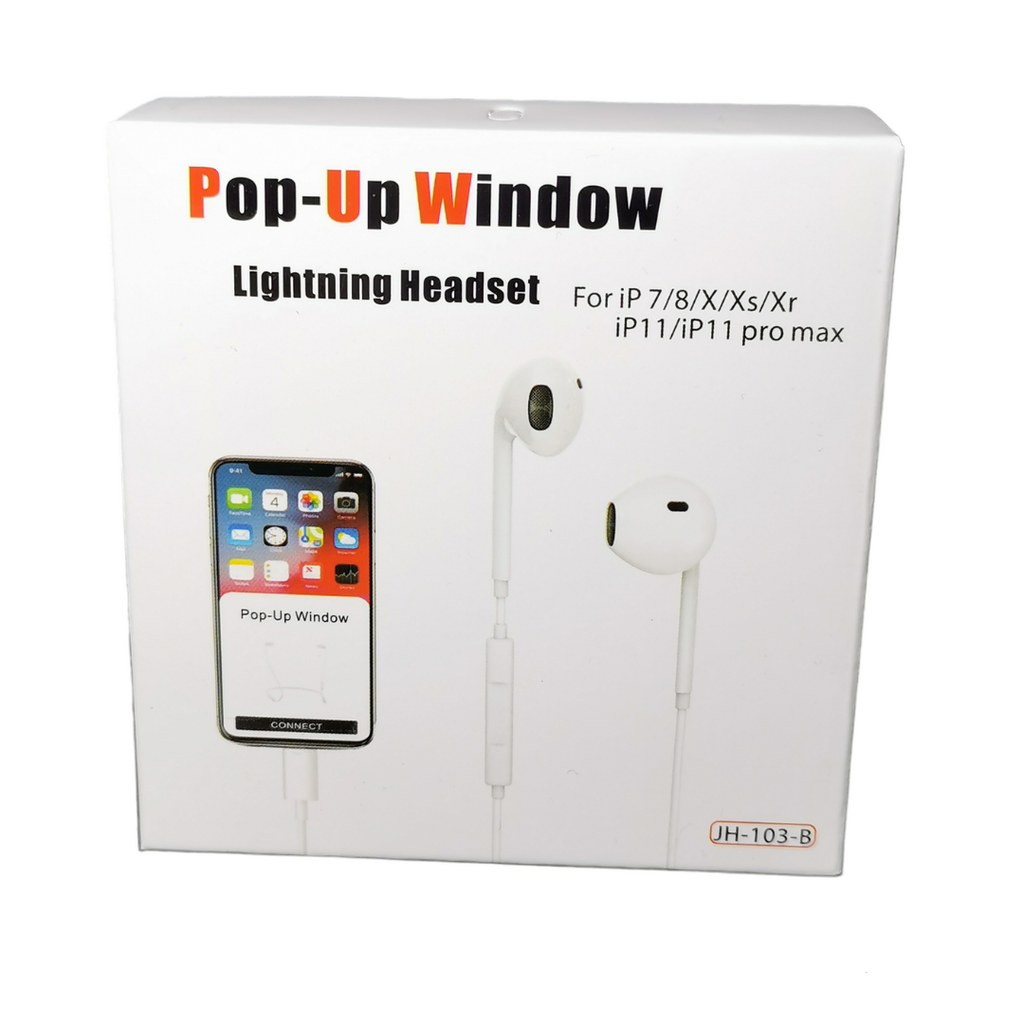 [02-2008] Audífonos manos libres stereo conector ligthning (Iphone)