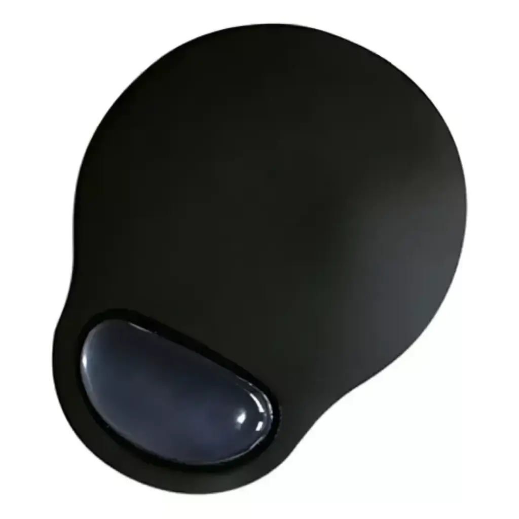 Pad Mouse Ergonómico con Almohadilla de Gel (Negro) – Soporte Antifatiga para Muñeca