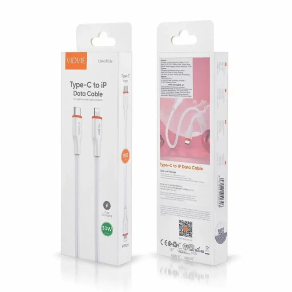 Cable Vidvie  Tipo C a Lightning (Iphone) 30W - CB4031C&i