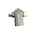 Adaptador Multipuerto OTG (USB Hembra, C Macho, V8 Macho) (Azul)