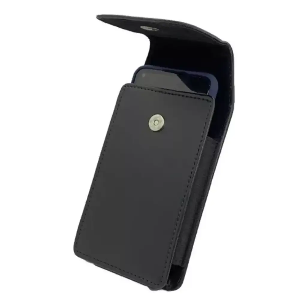 Estuche de Cuero Sintético para Cinturón (Negro, Pequeño)