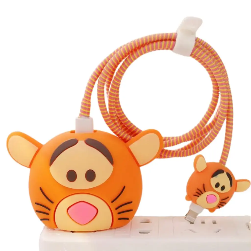 Kit Completo Protector de Cargador y Cable para cargador de Iphone 18w/20w (Control XBox Negro)