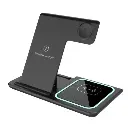 Base de carga inalámbrica 15w plegable 3 en 1 para iPhone (Negro)