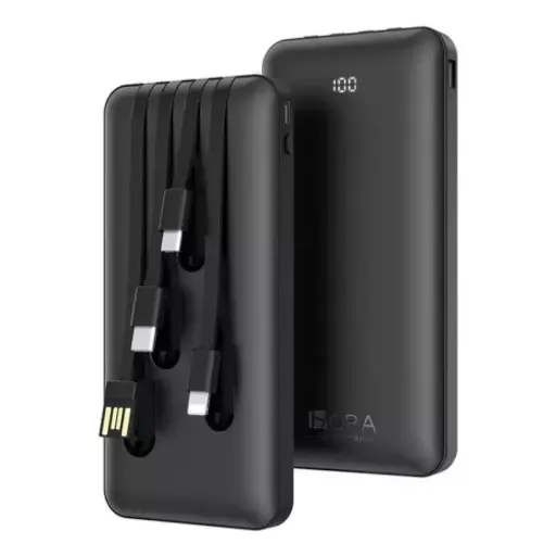 [243001] Power Bank 10000 mAh Carga Rápida Bateria Portátil Con 4 Cables incorporados Pantalla LED 1Hora GAR148