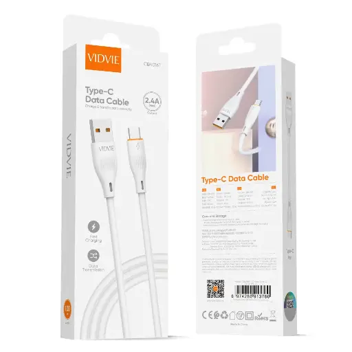 Cable Vidvie USB a tipo C  2.4 A
