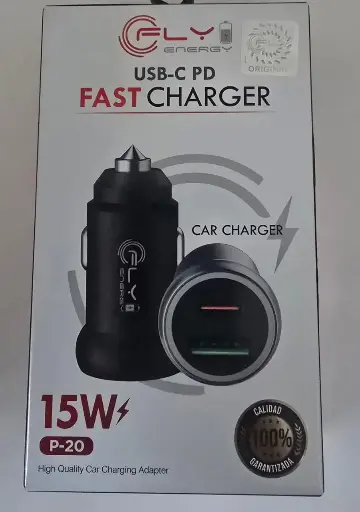 Cargador Fly 15W Carga rápida para carro