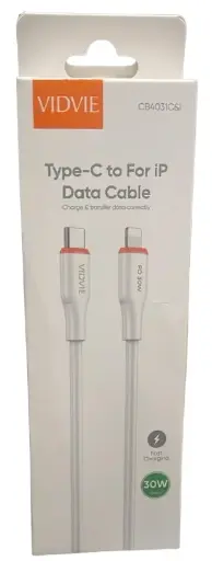 Cable Vidvie  Tipo C a Lightning (Iphone) 30W 1mtr